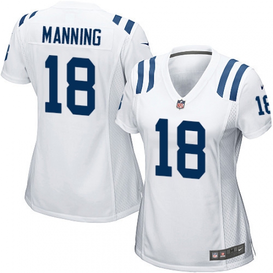 Women's Nike Indianapolis Colts #18 Peyton Manning Game White NFL Jersey - Ujersey