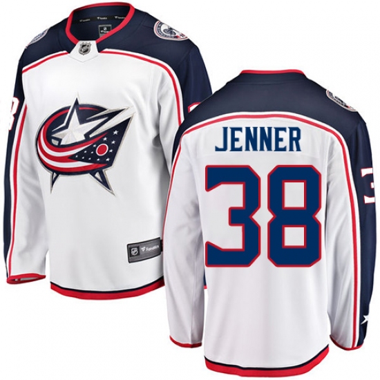 Youth Columbus Blue Jackets #38 Boone Jenner Fanatics Branded White Away Breakaway NHL Jersey - Ujersey