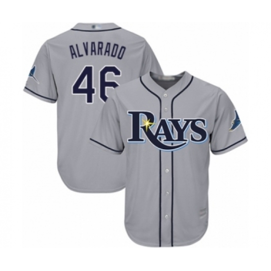Youth Tampa Bay Rays #46 Jose Alvarado Authentic Grey Road Cool Base Baseball Player Jersey - Ujersey