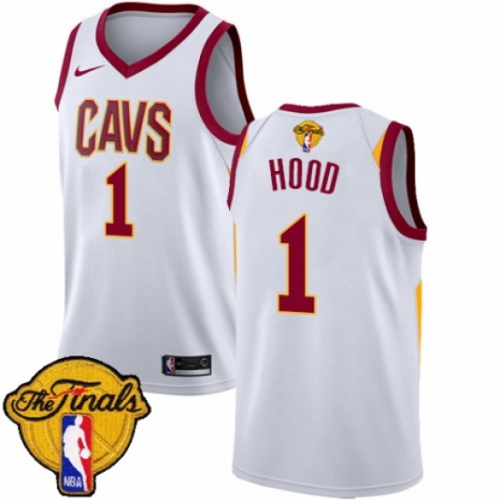 Women's Nike Cleveland Cavaliers #1 Rodney Hood Authentic White 2018 NBA Finals Bound NBA Jersey - Association Edition - Ujersey