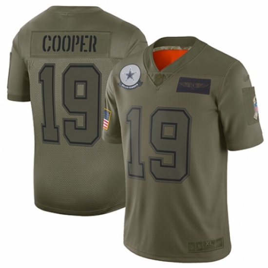 Youth Dallas Cowboys #19 Amari Cooper Limited Camo 2019 Salute to Service Football Jersey - Ujersey