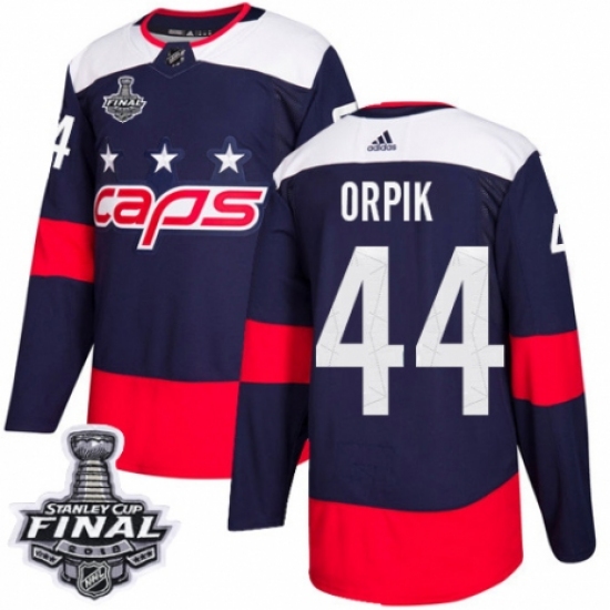 Men's Adidas Washington Capitals #44 Brooks Orpik Authentic Navy Blue 2018 Stadium Series 2018 Stanley Cup Final NHL Jersey - Ujersey