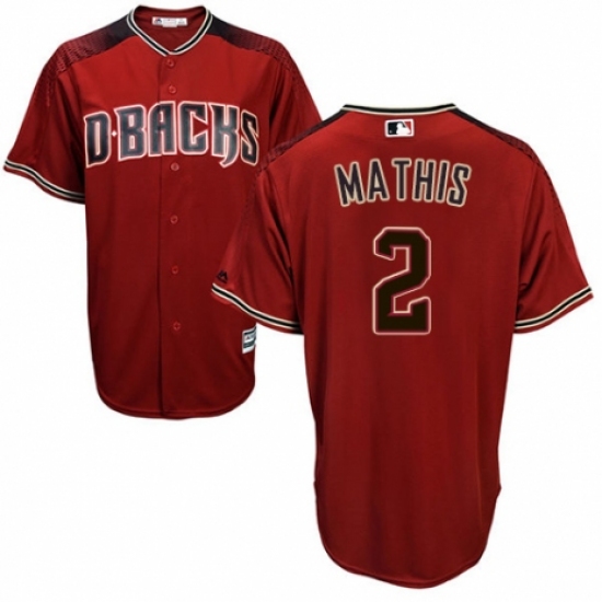 Men's Majestic Arizona Diamondbacks #2 Jeff Mathis Replica Red/Brick Alternate Cool Base MLB Jersey - Ujersey