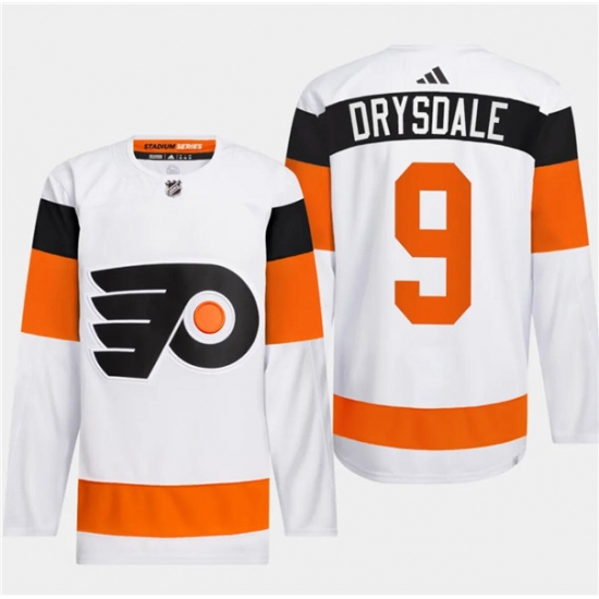 Men's Philadelphia Flyers #9 Jamie Drysdale White 2024 Stadium Series Stitched Jersey - Ujersey