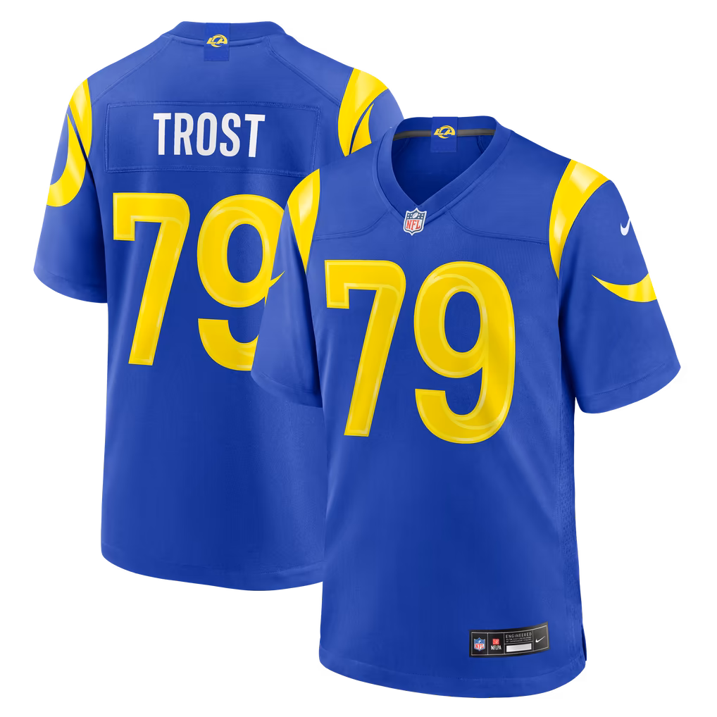 Men's Los Angeles Rams Keagen Trost Nike Royal Team Game Jersey - SUjersey01