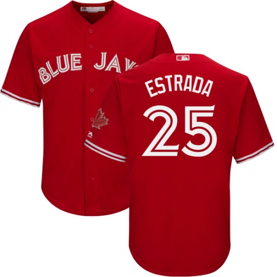 Youth Majestic Toronto Blue Jays #25 Marco Estrada Authentic Scarlet Alternate MLB Jersey - Ujersey