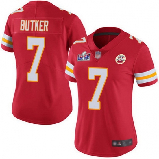 Women's Kansas City Chiefs #7 Harrison Butker Red 2023 F U S E Vapor Untouchable Limited Stitched 2024 Super Bowl LVIII Jersey - Ujersey