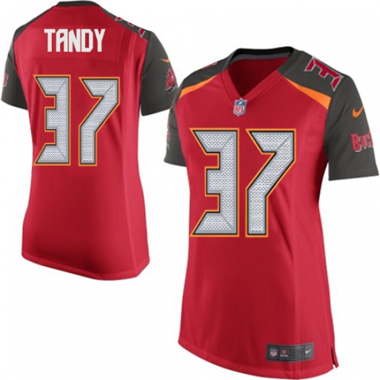 Women's Nike Tampa Bay Buccaneers #37 Keith Tandy Game Red Team Color NFL Jersey - Ujersey