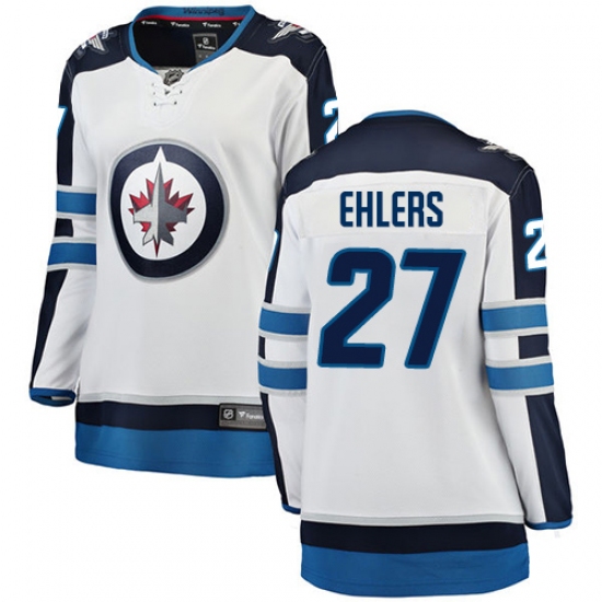 Women's Winnipeg Jets #27 Nikolaj Ehlers Fanatics Branded White Away Breakaway NHL Jersey - Ujersey