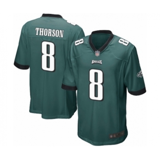 Men's Philadelphia Eagles #8 Clayton Thorson Game Midnight Green Team Color Football Jersey - Ujersey