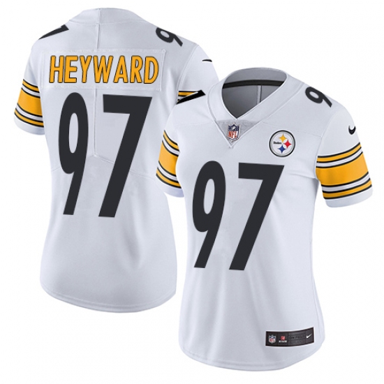 Women's Nike Pittsburgh Steelers #97 Cameron Heyward White Vapor Untouchable Limited Player NFL Jersey - Ujersey