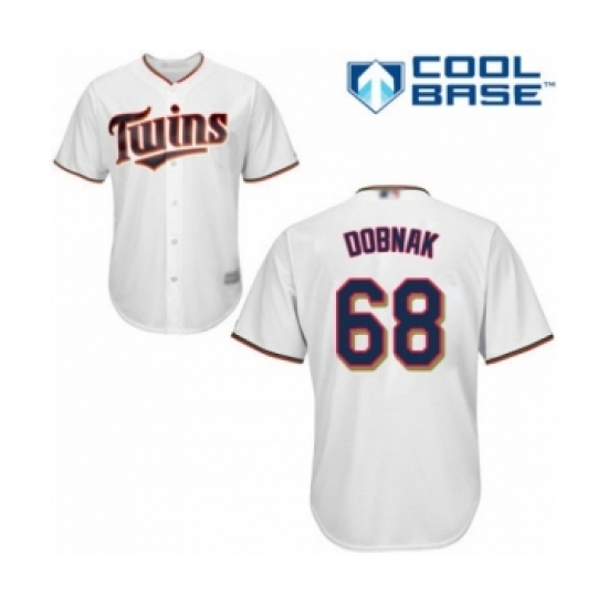 Youth Minnesota Twins #68 Randy Dobnak Authentic White Home Cool Base Baseball Player Jersey - Ujersey