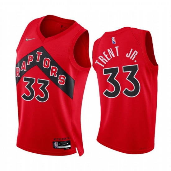 Men's Toronto Raptors #33 Gary Trent Jr. Red Icon Edition Jersey - Ujersey