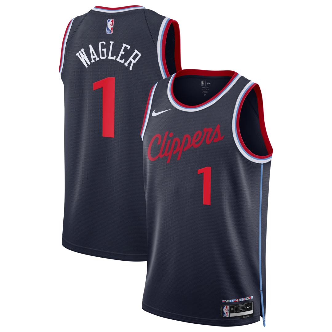 Unisex LA Clippers Keaton Wagler Nike Navy Swingman Jersey - Icon Edition