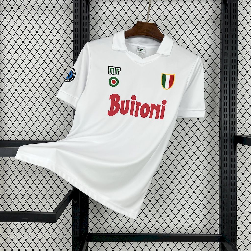 Napoli Retro Soccer Jersey Away Custom Maradona Shirt 1987-88 - ujerseystore