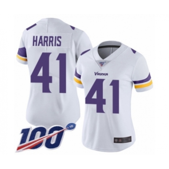 Women's Minnesota Vikings #41 Anthony Harris White Vapor Untouchable Limited Player 100th Season Football Jersey - Ujersey