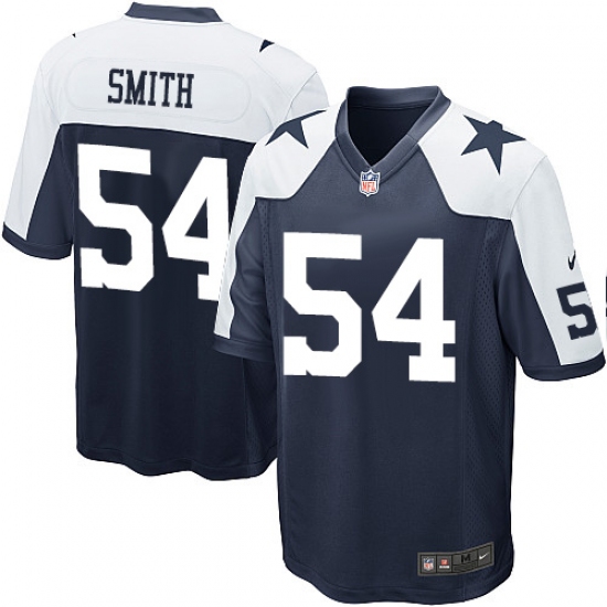 Men's Nike Dallas Cowboys #54 Jaylon Smith Game Navy Blue Throwback Alternate NFL Jersey - Ujersey