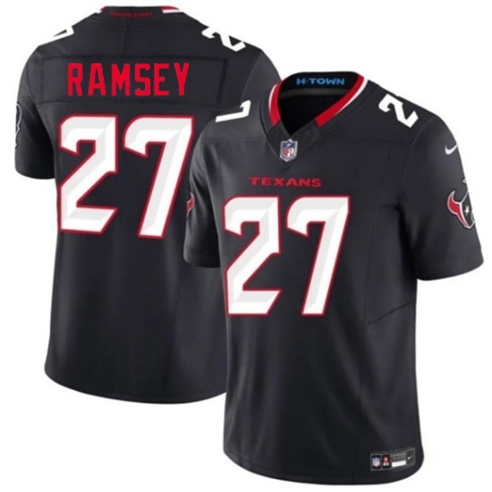 Men's Houston Texans #27 Kamari Ramsey Navy 2nd Alternate 2026 F.U.S.E. Vapor Limited Football Stitched Jersey - Ujersey