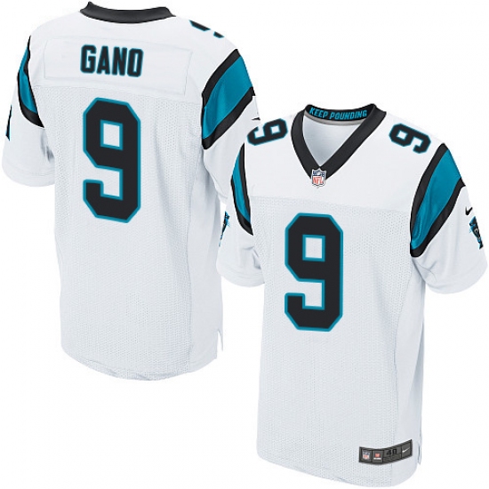 Men's Nike Carolina Panthers #9 Graham Gano Elite White NFL Jersey - Ujersey