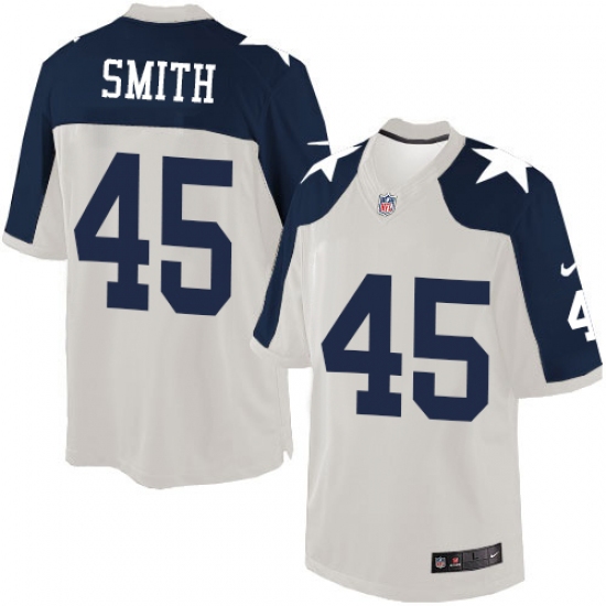 Men's Nike Dallas Cowboys #45 Rod Smith Limited White Throwback Alternate NFL Jersey - Ujersey