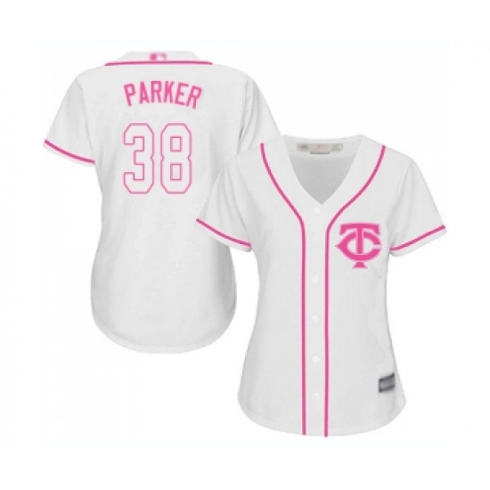 Women's Minnesota Twins #38 Blake Parker Replica White Fashion Cool Base Baseball Jersey - Ujersey