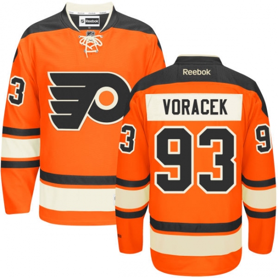 Youth Reebok Philadelphia Flyers #93 Jakub Voracek Premier Orange New Third NHL Jersey - Ujersey