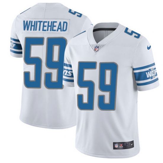 Men's Nike Detroit Lions #59 Tahir Whitehead Elite White NFL Jersey - Ujersey