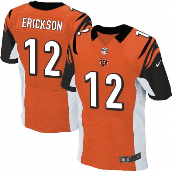Men's Nike Cincinnati Bengals #12 Alex Erickson Elite Orange Alternate NFL Jersey - Ujersey