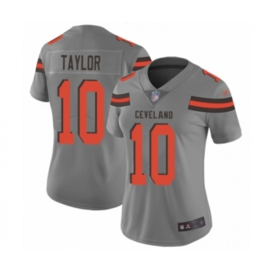 Women's Cleveland Browns #10 Taywan Taylor Limited Gray Inverted Legend Football Jersey - Ujersey