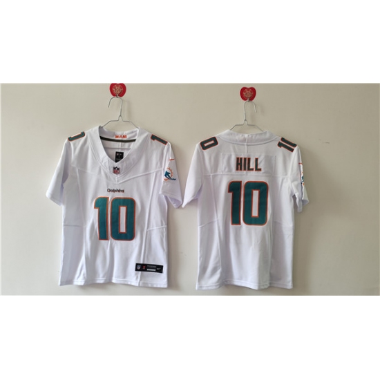 Women's Miami Dolphins #10 Tyreek Hill White F.U.S.E. Vapor Untouchable Football Stitched Jersey - Ujersey