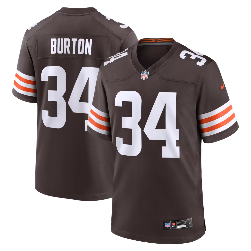 Men's Cleveland Browns Michael Burton Nike Brown Team Game Jersey - Ujersey