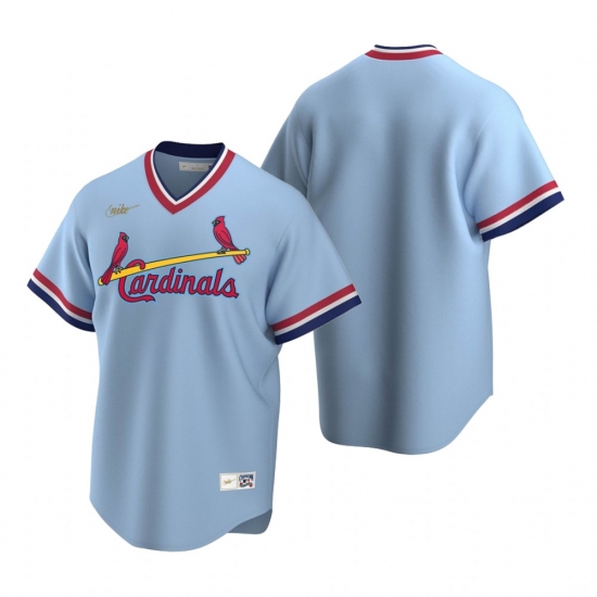 Men's Nike St. Louis Cardinals Blank Light Blue Cooperstown Collection Road Stitched Baseball Jersey - Ujersey