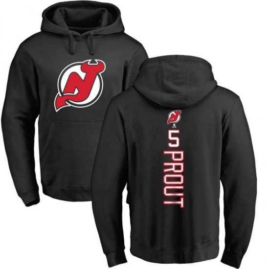 NHL Adidas New Jersey Devils #5 Dalton Prout Black Backer Pullover Hoodie - ujerseystore
