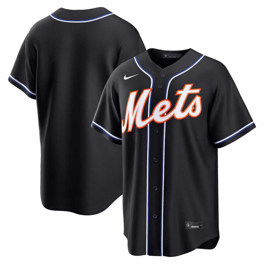 Men's New York Mets Nike Fashion Replica Black Out Jersey - Vujersey Los Angeles Rams