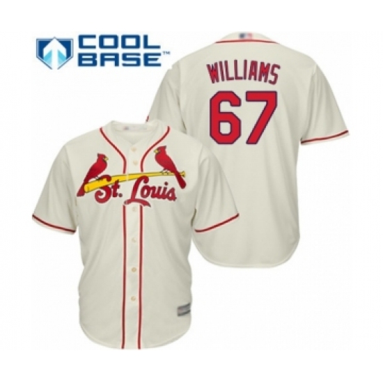 Youth St. Louis Cardinals #67 Justin Williams Authentic Cream Alternate Cool Base Baseball Player Jersey