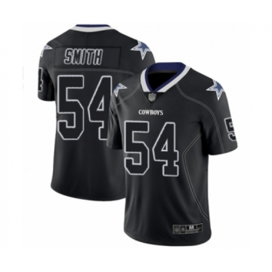 Men's Dallas Cowboys #54 Jaylon Smith Limited Lights Out Black Rush Football Jersey - Ujersey