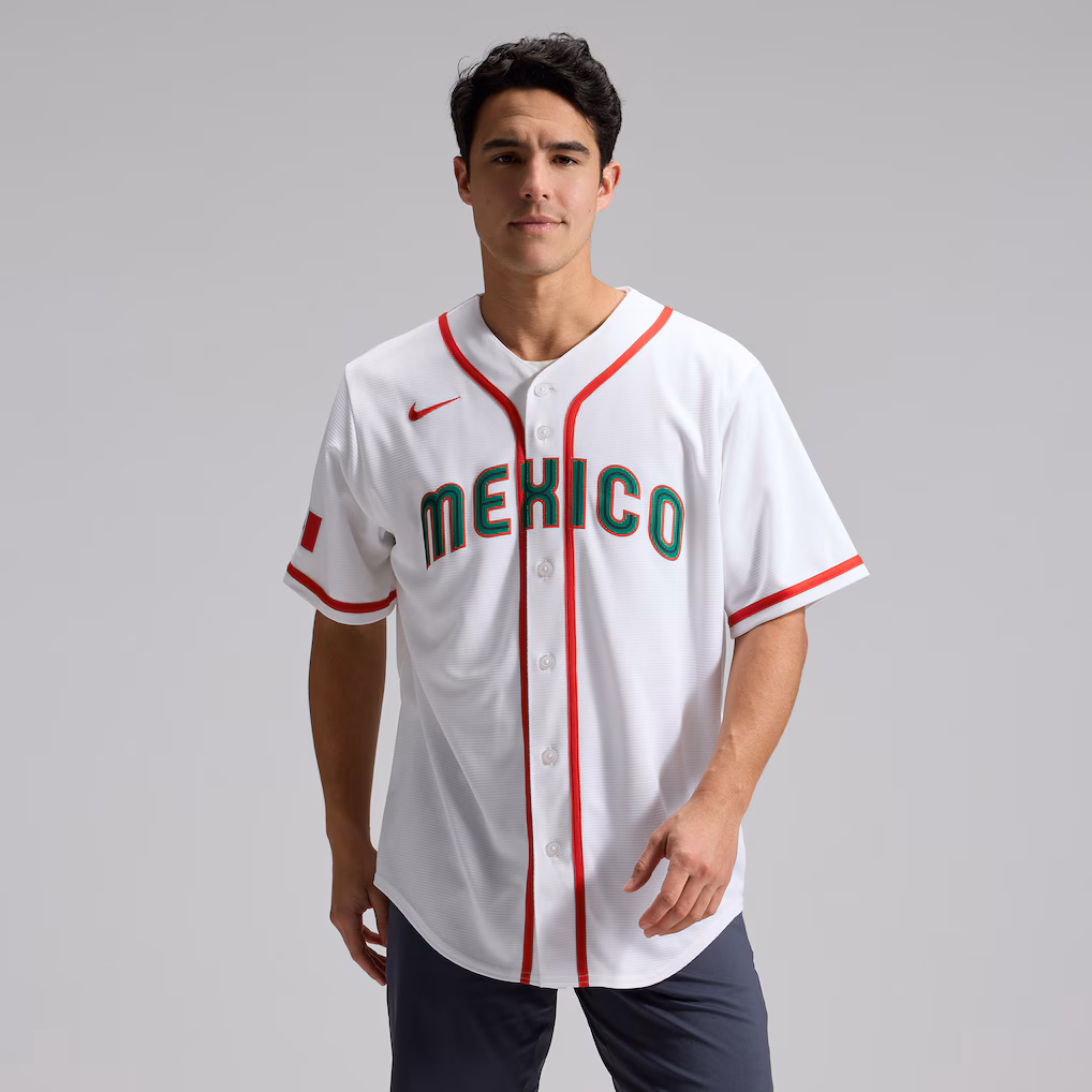 Men's Mexico Baseball Nike White 2026 World Baseball Classic Home Stadium Jersey - Ujersey NFL Shop