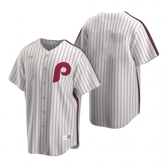 Men's Nike Philadelphia Phillies Blank White Cooperstown Collection Home Stitched Baseball Jersey - Ujersey