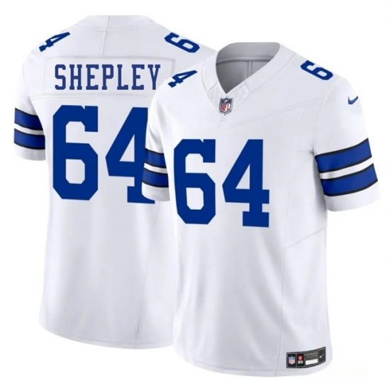 Men's Dallas Cowboys #64 Dakoda Shepleyss White 2025 F.U.S.E. Vapor Untouchable Limited Football Stitched Jersey - Ujersey