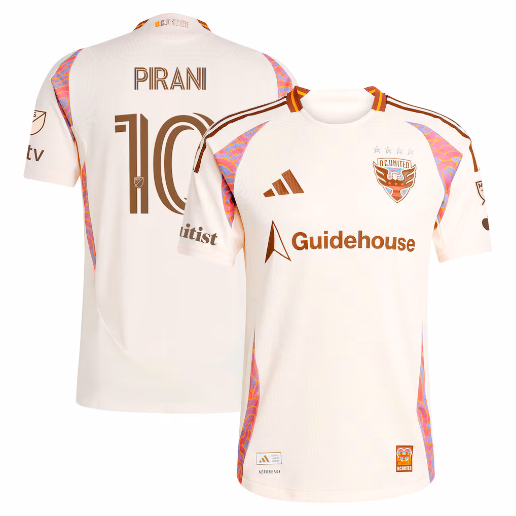 Men's D.C. United Gabriel Pirani adidas Natural 2025 The Soul Kit On-Field Authentic Jersey - Ujersey NHL