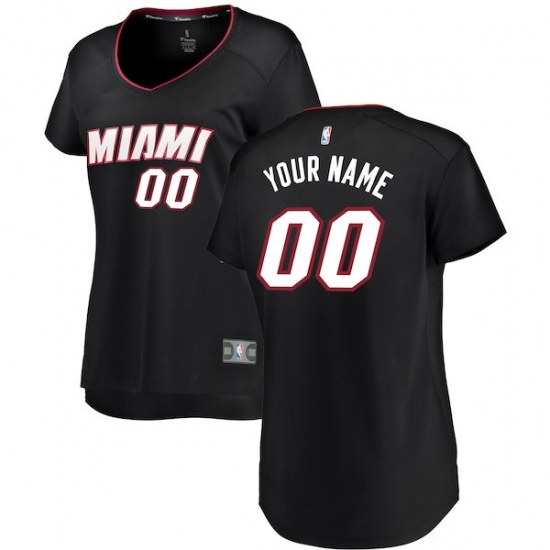 Women's Miami Heat Fanatics Branded Black Fast Break Custom Jersey - Icon Edition - Ujersey