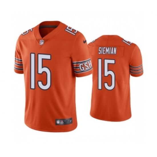 Men's Chicago Bears #15 Trevor Siemian Orange Vapor untouchable Limited Stitched Jersey - Ujersey