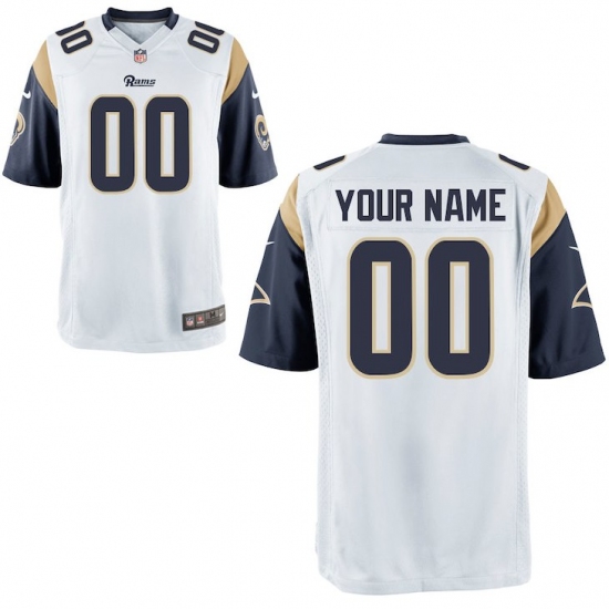 Nike Men's Los Angeles Rams Customized Game White Jersey - Ujersey