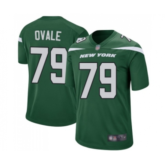 Men's New York Jets #79 Brent Qvale Game Green Team Color Football Jersey - Ujersey