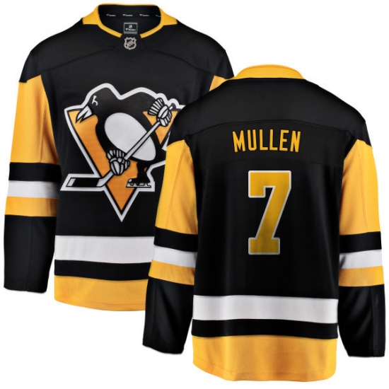 Men's Pittsburgh Penguins #7 Joe Mullen Fanatics Branded Black Home Breakaway NHL Jersey - Ujersey