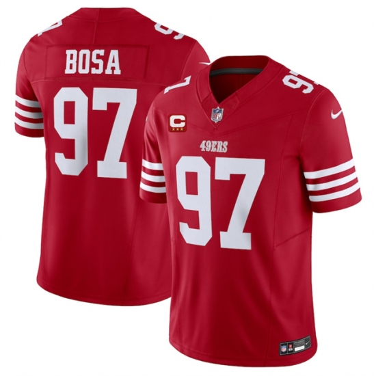 Men's San Francisco 49ers #97 Nick Bosa Red 2025 F.U.S.E. With 3-Star C Vapor Untouchable Limited Stitched Football Jersey - Ujersey