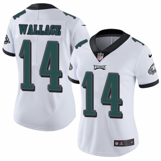 Women's Nike Philadelphia Eagles #14 Mike Wallace White Vapor Untouchable Limited Player NFL Jersey - Ujersey