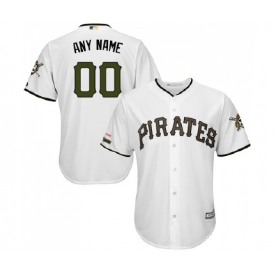 Men's Pittsburgh Pirates Customized Replica White Alternate Cool Base Baseball Jersey - Ujersey