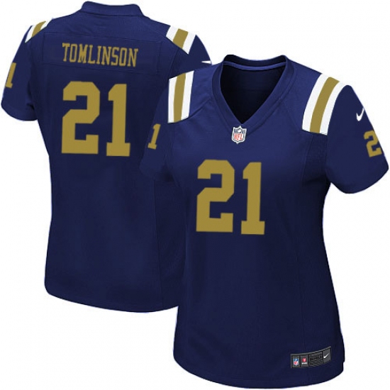 Women's Nike New York Jets #21 LaDainian Tomlinson Game Navy Blue Alternate NFL Jersey - Ujersey
