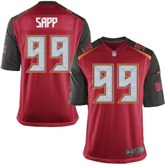 Men's Nike Tampa Bay Buccaneers #99 Warren Sapp Game Red Team Color NFL Jersey - Ujersey